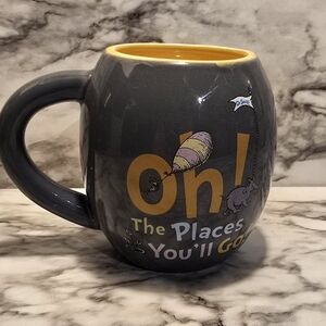 Dr. Seuss 'Oh! The Places You'll Go' Ceramic Mug - Gray with Yellow Interior